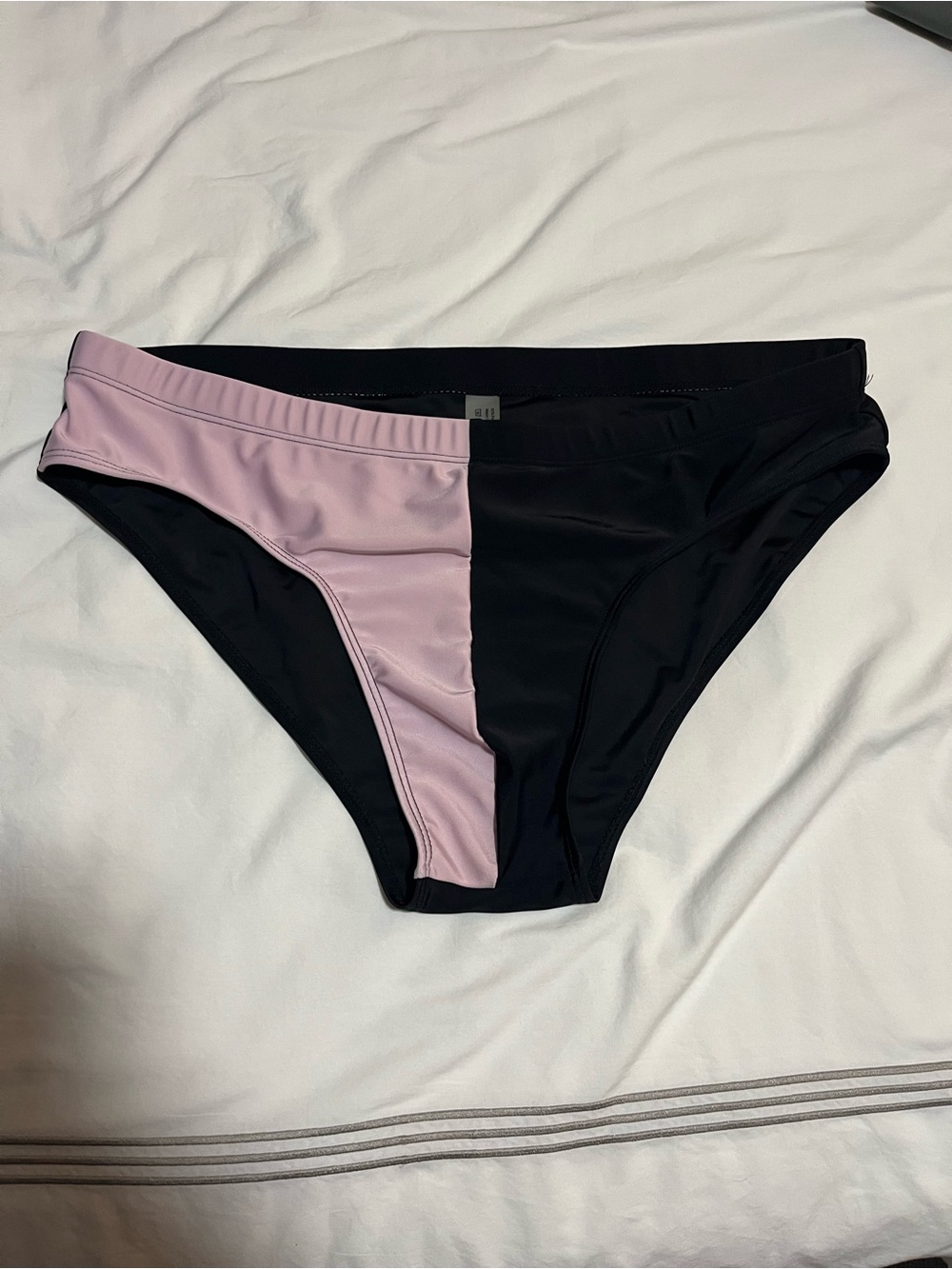 Men’s swim brief- Black & Light Pink